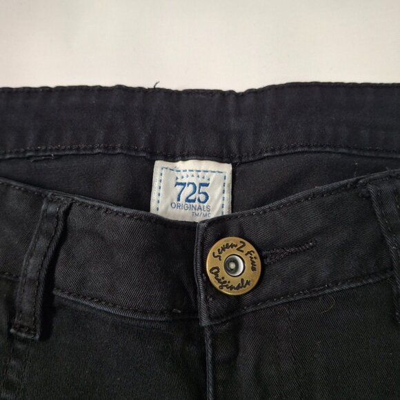 725 Original Vintage 90s Black Low Rise Flare Trousers Womens Size 13 - Picture 9 of 14